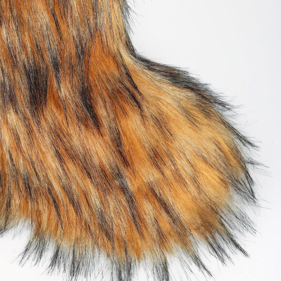 Womens Winter Snow Boots Knee High Faux Fur Lined Flat Blue Warm Shoes - Picture 5 of 7